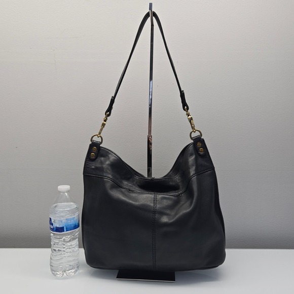 HOBO Handbags - HOBO Pier Slouchy Shoulder Bag Large Black Genuine Leather Hobo Minimalist Boho